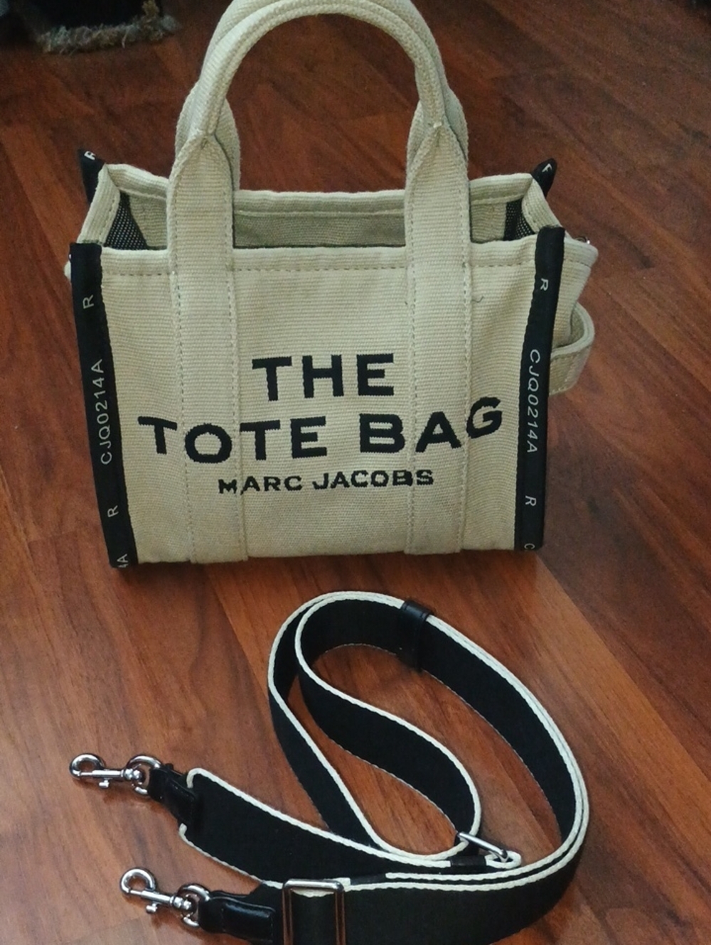 Marc Jacobs Canvas Mini Tote in Natural and Black